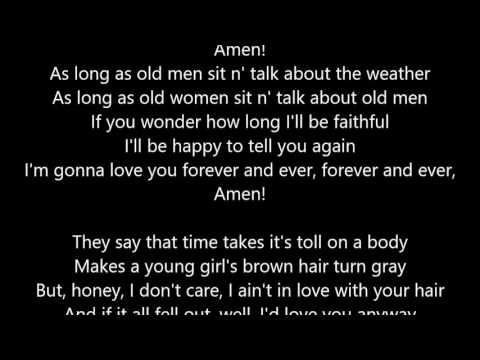 Randy Travis - Forever and Ever Amen - Lyrics Scrolling
